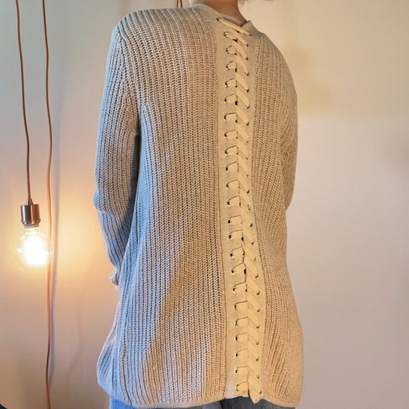 John + Jenn Line Lace Back Cardigan - Picture 4 of 6